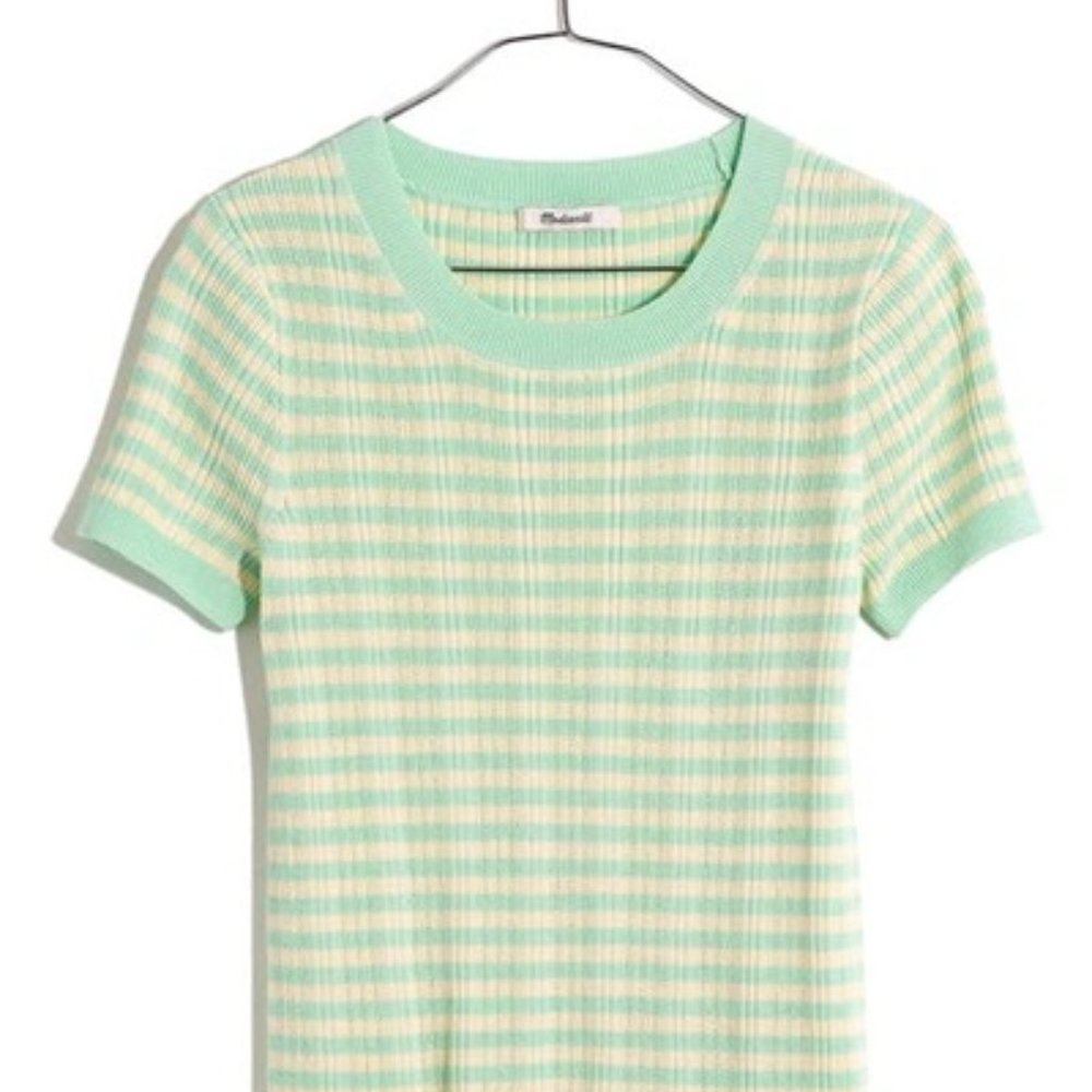 Madewell Ringer Sweater Tee in Neon Stripe
